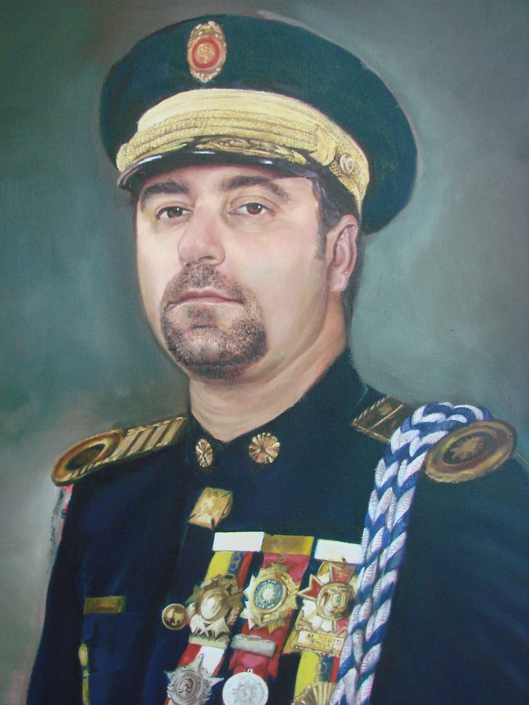 FAVAL ART PORTRAIT OILPAINTING HISTORICAL CHARACTER FIREFIGHTERS